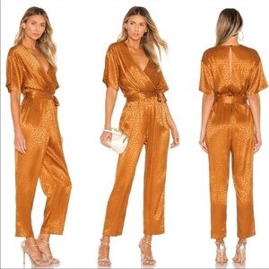 Joie Tau Animal Print Jumpsuit in Copper